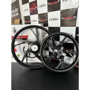 Jogo par de Roda Liga Leve Pé De Galinha Pop 100/110i 07/23 Tambor KS