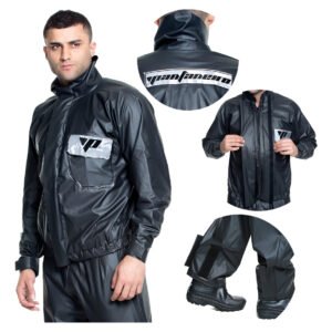 Capa De Chuva Motoqueiro Motoboy Pvc Tornado Pantaneiro Com Gola E Bolso GG