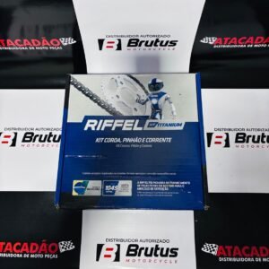 Kit Relação Transmissão (Titan/Start/Fan-150, 2004 a 2016) e (Titan/Start/Fan-160, 2016 a 2025)  Original Riffel 91177